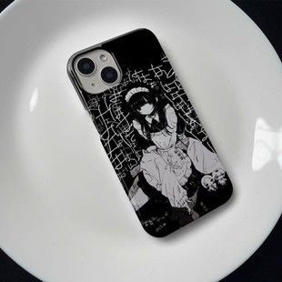 y300新款 y200 y51s y35全包s20亮面s18 s12防摔x90x70保护套 暗黑动漫少女适用于vivoy78手机壳y93 s16 y100