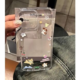 日韩卡通相框适用于荣耀200pro手机壳100/90/80/70se全包x50x40防摔x30x20透明magic3女play5T/6T硅胶保护套