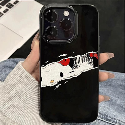 日韩搞怪KT猫适用于红米k70pro手机壳note9/10/11Tpro新款小米12/13/14防摔turbo3亮面k40k50k60软套civi4pro