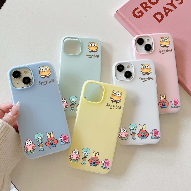 日韩海绵宝宝适用于华为畅享70手机壳nova10/11/12/13pro防摔p60p50新款mate40/30pro磨砂pura70糖果色保护套