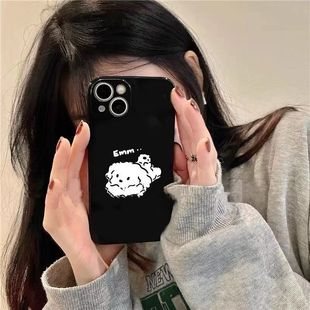 韩风可爱小狗适用于vivox80手机壳x70x60全包x50x30软x27x23x21防摔s15s12亮面s10s9男女s7e活力版 s6s5保护套