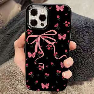 a92s全包Findx8硅胶套 a58 a55 A3x高级感a32 8新款 韩风蝴蝶碎花适用于OPPOA5pro手机壳reno13