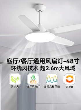 雷士照明吊扇风扇灯具客厅餐厅卧室简约现代led吸顶中式风扇吊灯