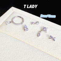 Tlady titanium alloy "Xun You" platinum-plated purple ear studs, ear bone studs, internal thread 0.9, tooth mouth decorative head thumbnail 3