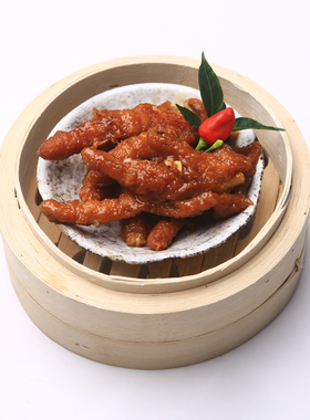 整箱丁三记百合酱虎皮蒸凤爪鼓汁酱大鸡爪广式早茶广东酒楼点心大