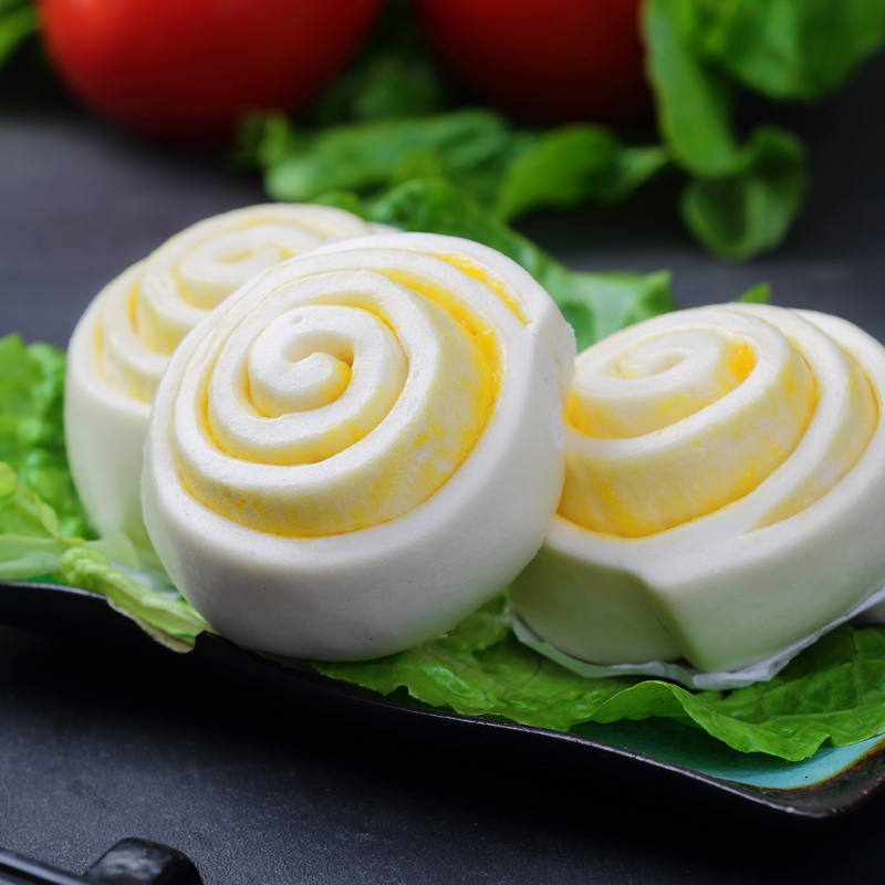 广东面食早餐奶黄卷包子冷冻