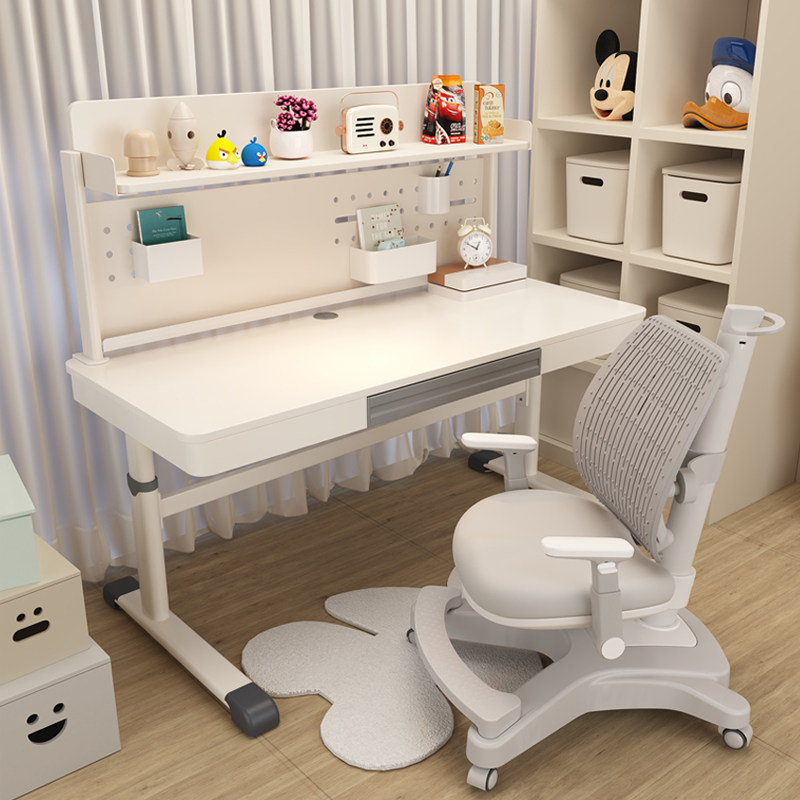 儿童学习桌可升降小学生书桌课桌椅套装家用学习桌子写字桌大桌面