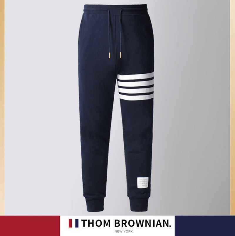 潮牌tb纯棉束脚卫裤潮流男女情侣休闲运动针织长裤裤子男士