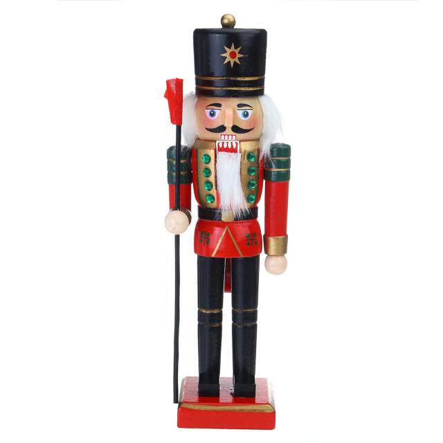 25cm wooden nutcracker soldier christmas decoration for home