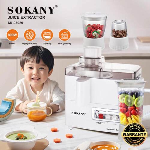 外贸SOKANY03029榨汁机磨豆榨汁绞肉3in1料理机JUICE EXTRACTOR