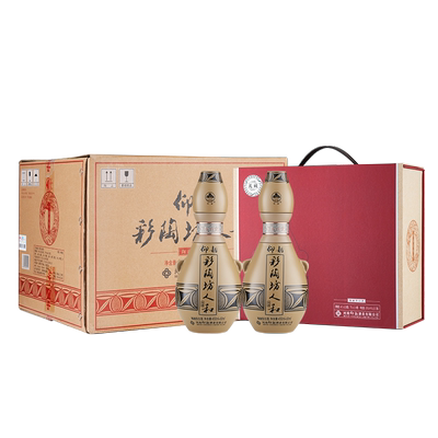 彩陶坊人和2瓶礼盒装整箱6瓶