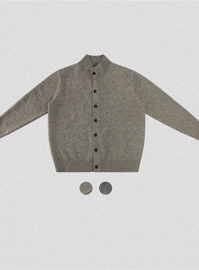 nolo edge studio 边缘工作室 立领长袖复古小众针织开衫外套男装