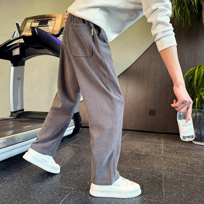 2025春秋新款直筒裤男款潮流宽松运动裤痞帅男裤时尚百搭休闲裤子