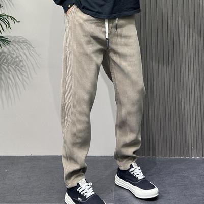 加绒款休闲灯芯绒直筒裤