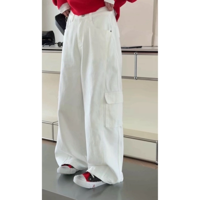 正品诗歌兰女装2026春款P75011休闲简约潮流个性风工装裤牛仔裤