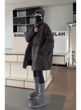 现货诗歌兰82526休闲简约舒适立领中长款保暖羽绒服女2025冬季新