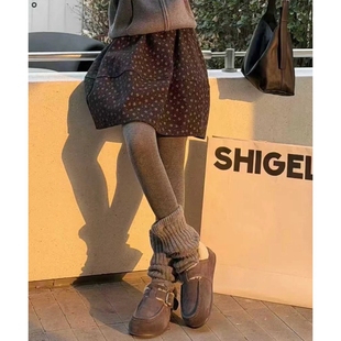 现货主推诗歌兰113 867简约慵懒设计感碎花蓬蓬裙半身裙女25年新