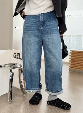 秒发诗歌兰女装2026春季02287牛仔裤宽松显瘦百搭九分弯刀裤C03