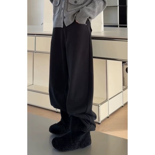 秒发诗歌兰3212百搭运动风美式双口袋抽绳加绒卫裤女25年冬季新款