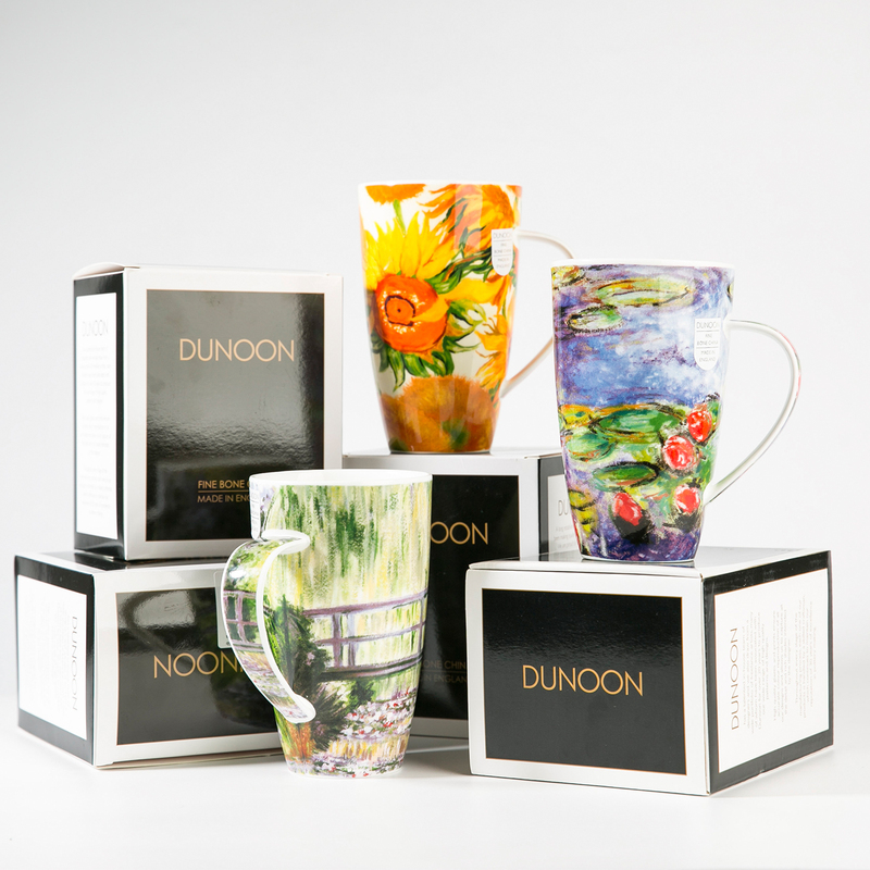 Dunoon丹侬马克杯大容量陶瓷骨瓷杯咖啡杯欧式杯梵高向日葵600ml