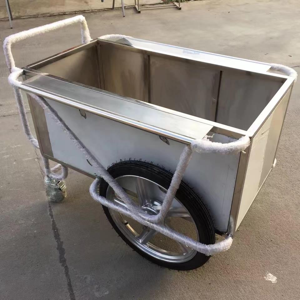 不锈钢被服车加厚送物车医用带盖垃圾车病人衣物车污物车污衣推车