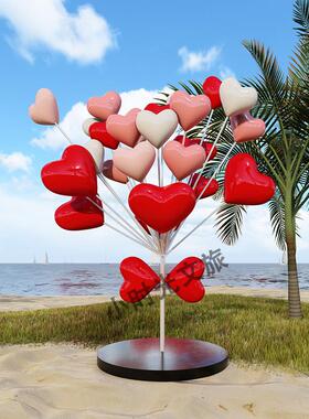 户外景区爱心摆件花海露营拍照网红打卡造景布置装饰道具装置景观