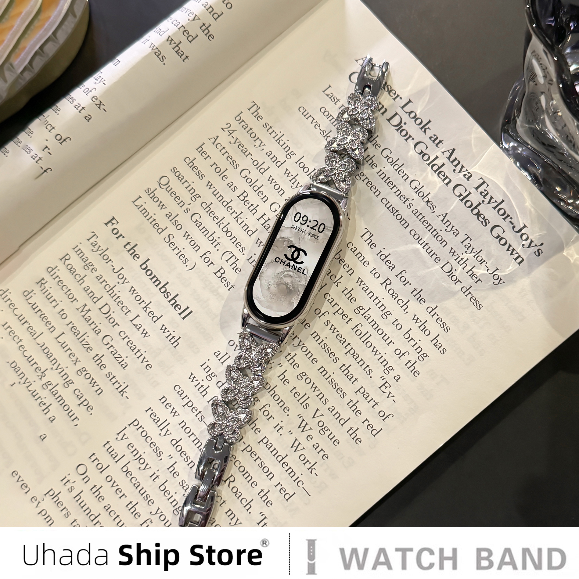 小香风金属幻影蝴蝶皓石适用小米