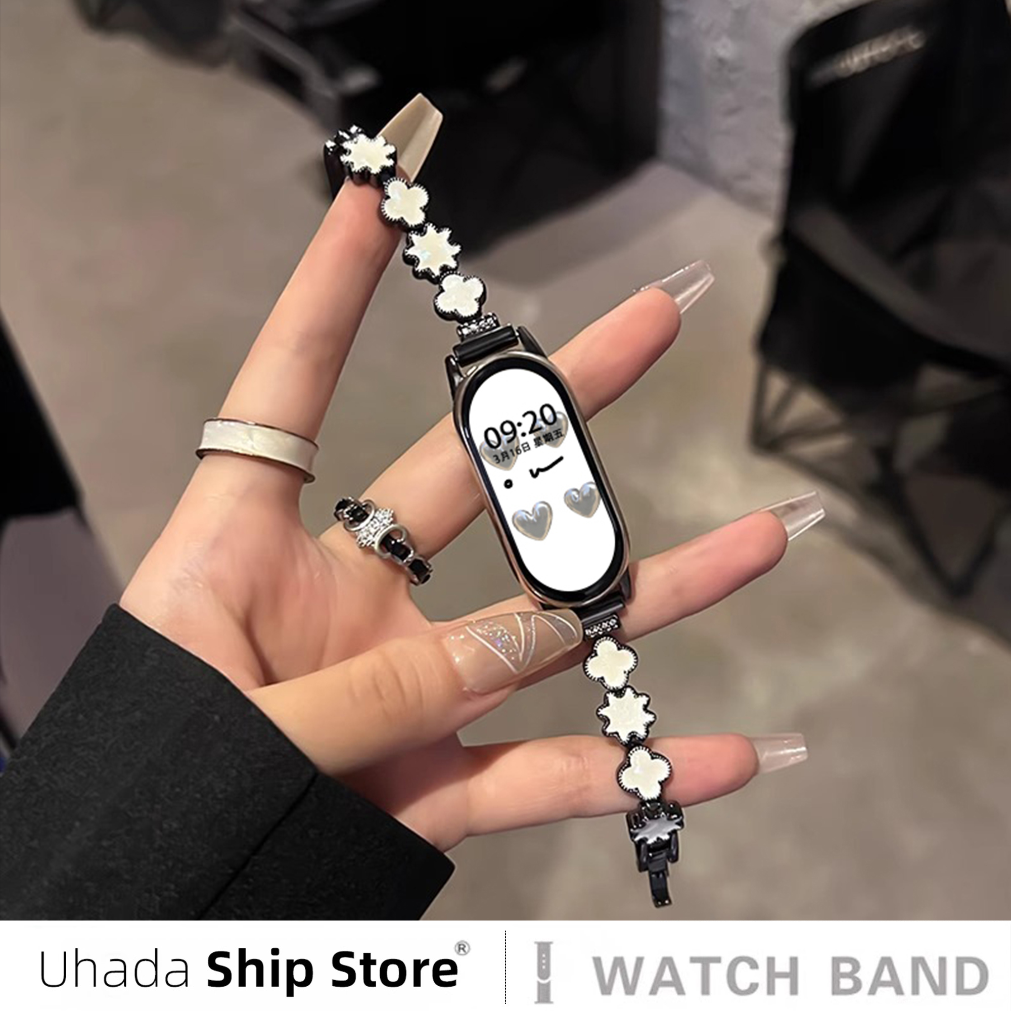 uhada时尚四叶贝金属夏适用小米