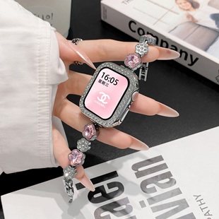 uhada适用华为fit4表带高级金属馥蕊星芒镶钻表链智能华为fit3表带千金风女款fit2表带轻奢华为fit皓石手表带