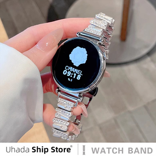 uhada适用华为gt6表带新款 情侣替换带 华为gt5不规则镶钻金属表带watch4智能运动腕带华为gt4轻奢高级感女时尚