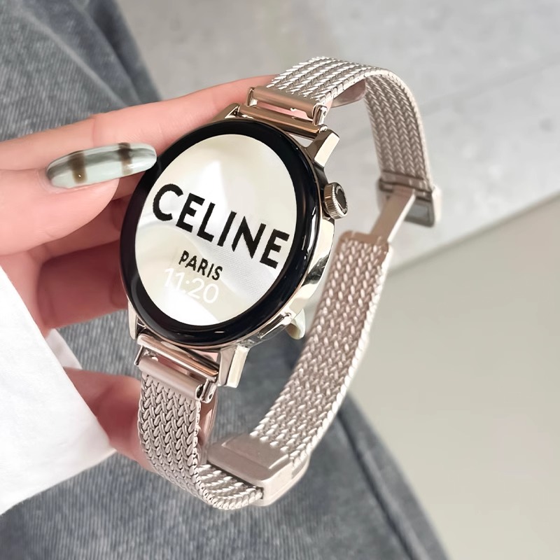 新款小蛮腰麦穗磁吸金属男女表带