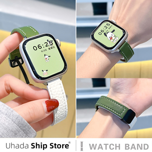 uhada适用华为fit4表带秋冬新款华为fit3手表表带女款高级荔枝纹华为fit2表带磁吸运动男女fit表带小红书同款