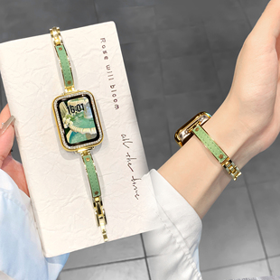 uhada适用小米手环9pro表带新款 高级感小米手环8pro表带千金弯月手镯小米手环7pro表带创意智能运动女生腕带