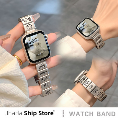 可爱卡通小猫小狗金属男女生表带