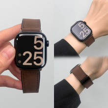 uhada适用华为fit4表带fit3表带手表watchfit3新款【疯马纹】皮质表带男女款秋冬腕带FIT3皮质替换带fit高级