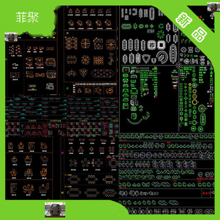 工装办公室空间cad图库会议桌子家具平面布置模块型设计资料素材