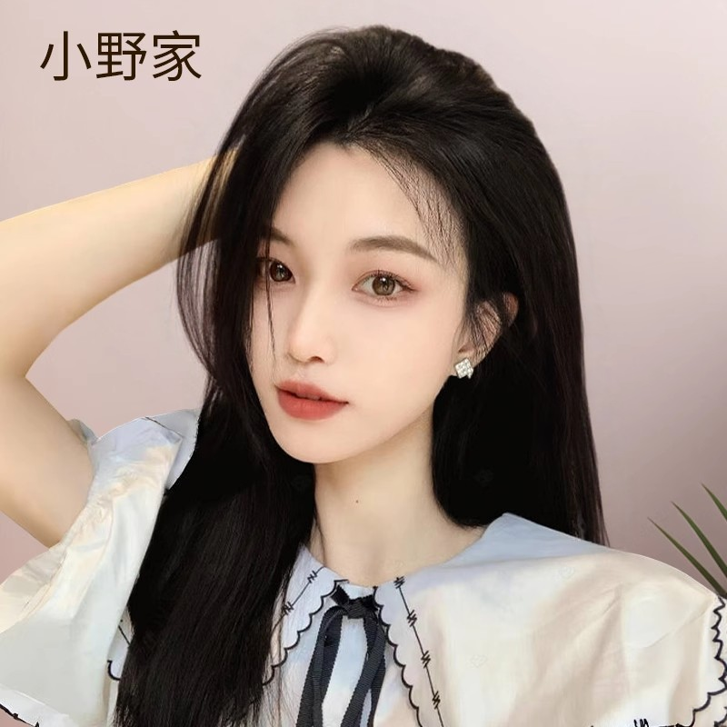 胶边防滑封边递针长直发全头套式