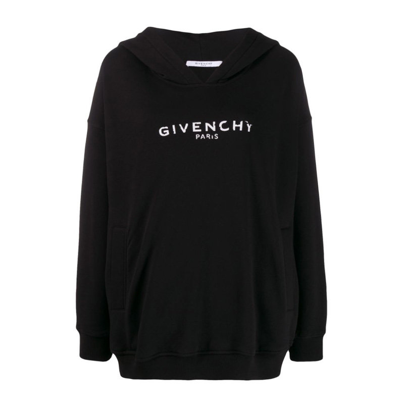 Givenchy纪梵希秋冬新款女装经典logo连帽超大长款长袖帽衫卫衣