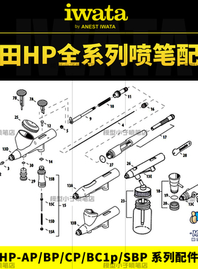 岩田IWATA 原装喷笔配件 HP PLUS系列CP/AP/BP/BC1P/SBP