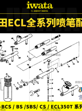 岩田IWATA 原装喷笔配件 ECLIPSE系列 HP-BS SBS CS BCS