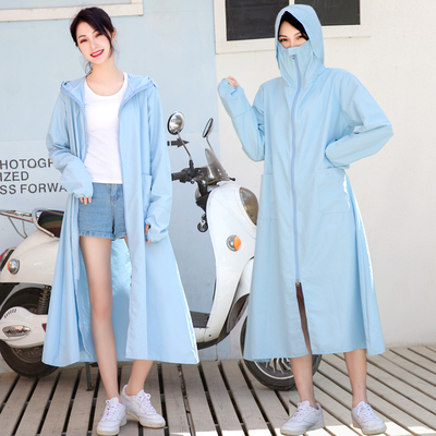 电动摩托车防晒衣长款电车电瓶车骑车防晒服全身女夏季神器防走光