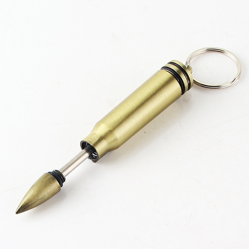 HY733尖头子弹头万次火柴挂件钥匙扣煤油打火机