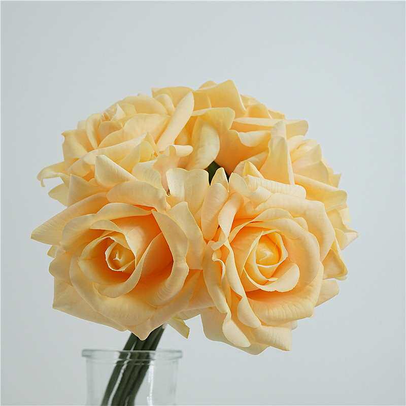 仿真花手感保湿玫瑰花婚庆新娘手捧花家居装饰餐桌花艺坦尼克玫瑰