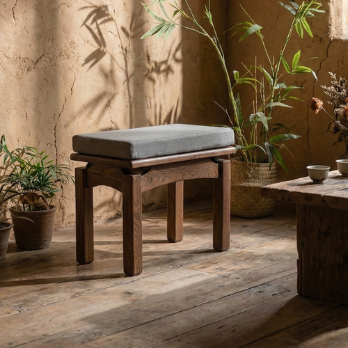 水曲柳实木新中式矮凳