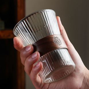 耐热玻璃水杯泡茶杯ins拿铁杯手冲咖啡杯高颜值创意简约中式 茶杯