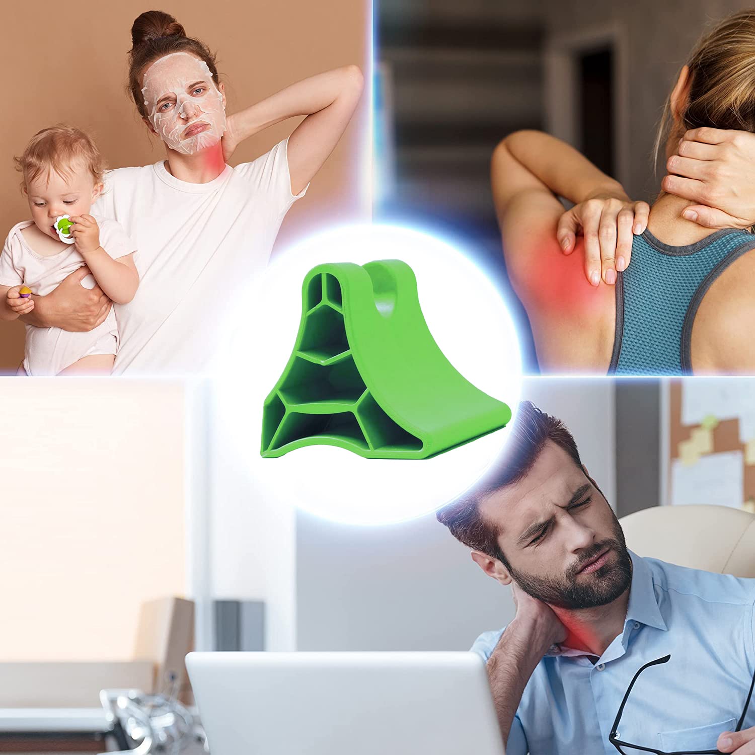 枕骨释放器颈椎深层放松按摩器