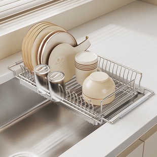 304不锈钢伸缩水池沥水架水槽沥水篮碗盘架多功能碗架沥水架台面