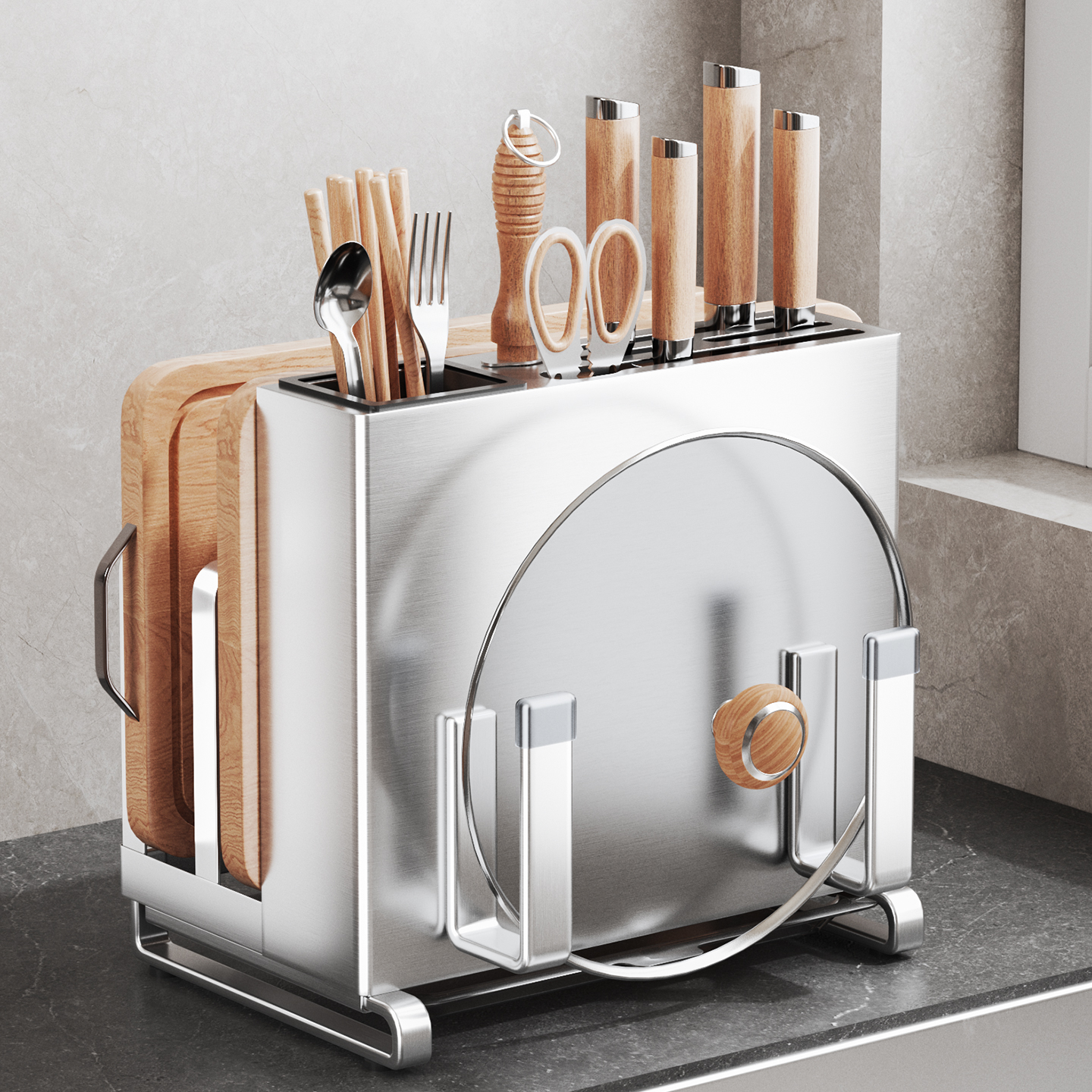 【304不锈钢】刀架置物架