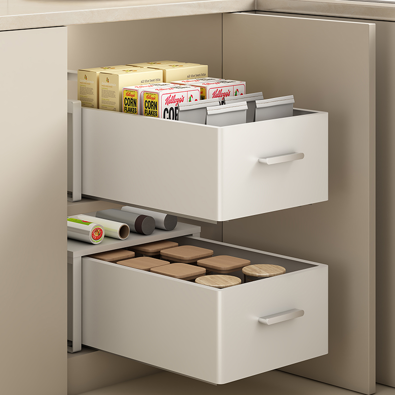 【新品85折】厨房橱柜拉篮抽拉式