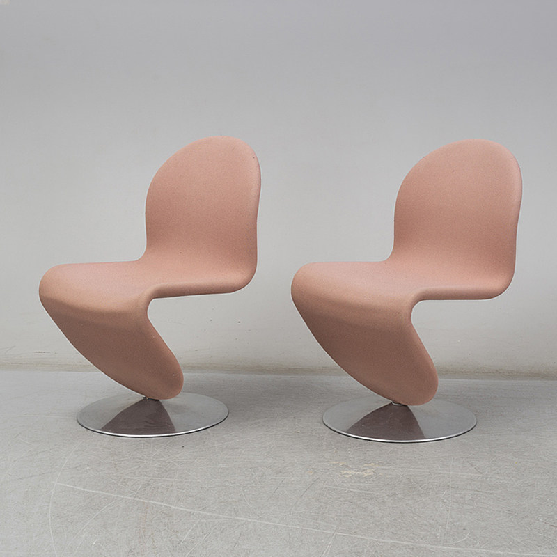 北欧设计师创意异形s型轻奢样板房客厅室内靠背造型单人休闲椅